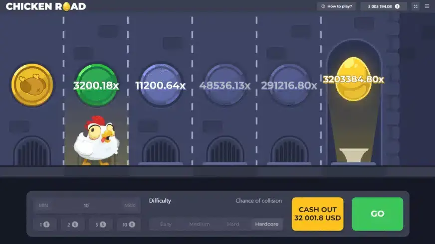 Características del juego Chicken Cross game Características del juego Chicken Cross